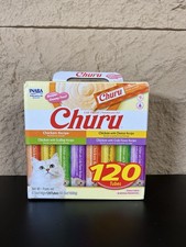INABA Churu Lickable Cat Treats Chicken Variety, 120 Tubes