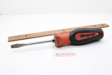 Snap-on Tools SGD4B 1/4" Tip Flat/Slotted Screwdriver Orange/Black Soft Grip USA