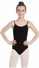Capezio Big Girls' Classics Camisole Leotard with Adjustable Straps, Black,L