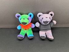 Lot of 2 - VTG 1998 Grateful Dead Bear Liquid Blue 7" Plush Jerry  Franklin