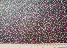 Multi-Color Floral on Black - Very Nice Quilting Fabric - BTY- By the Yard