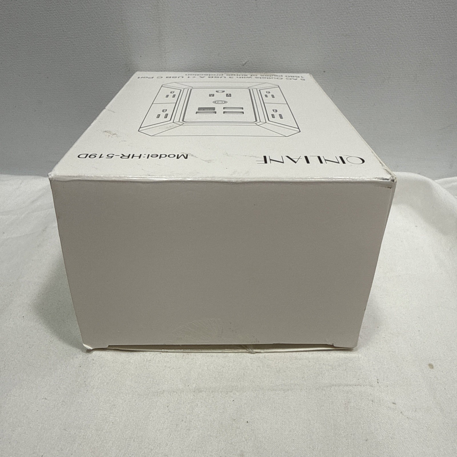 QINLIANF Surge Protected Outlet Expander HR-519D, 5 Outlets & 4 USB, White ~ NEW