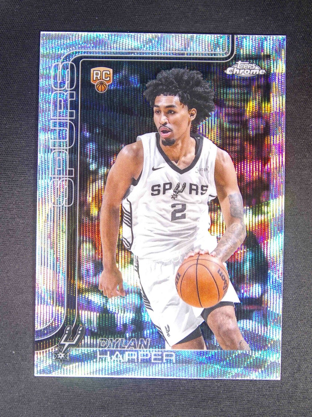 2025-26 Topps Chrome Dylan Harper #252 Spurs RC Rookie Wave Refractor