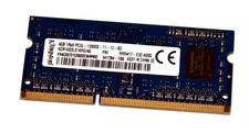 RAM DDR3 4 GB 204 pin SO-DIMM 1Rx8 PC3L-12800S 1,35 V 'Kingston ACR16D3LS1KFG/4G'