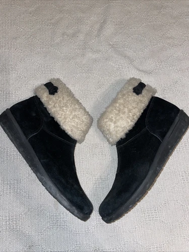 Stivaletti Vionic Weather donna taglia 8 5 M neri pelle pile caviglia outdoor