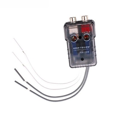 Adjustable Line Output Converter High to Low Level RCA Adapter Amplifier