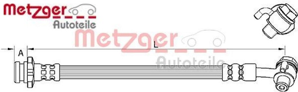 Metzger 4111585 Bremsschlauch FüR Renault-image