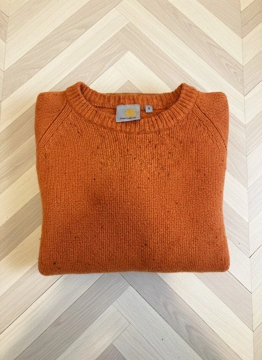 Pull orange saumon noeud sur le bas T38 Mim (2212115