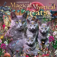 Llewellyn Publications,  Magical Mystical Cats 2026 Wall Calendar, 12'' X 12'',