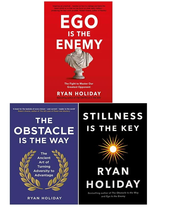 3 Books Set BY Ryan Holiday Ego , Obstacle ,Stillness Paperback Free Shipp
