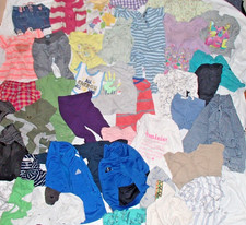 Lot: 39 Kid's Clothes Boy/Girl Shirts/Pants/Jackets/Dresses/Skirts Baby 3-24 mos