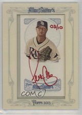 2013 Topps Allen & Ginter's Framed Mini Red Ink 3/10 Alex Cobb #AGA-AC Auto 06bg