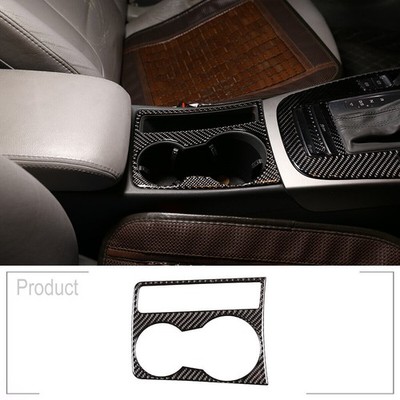 Carbon Fiber Console Water Cup Holder Panel Trim Cover For Audi A5 S5 2008-2016