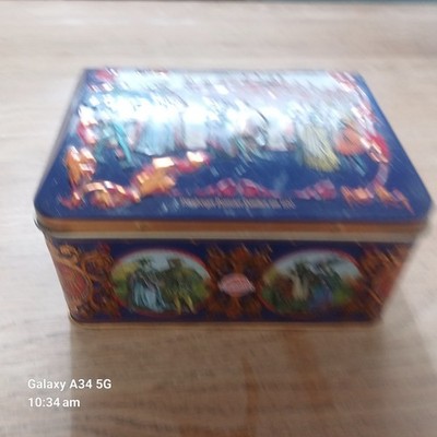 Nürnberger Spieluhr Blechdose spielt Stille Nacht, Lebkuchen, 18 x 9 cm.