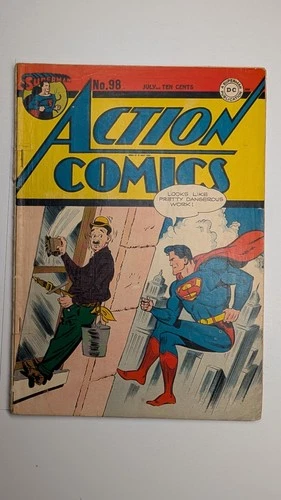 Action Comics #98 Unrestored Golden Age Superman Vintage Superhero DC 1946