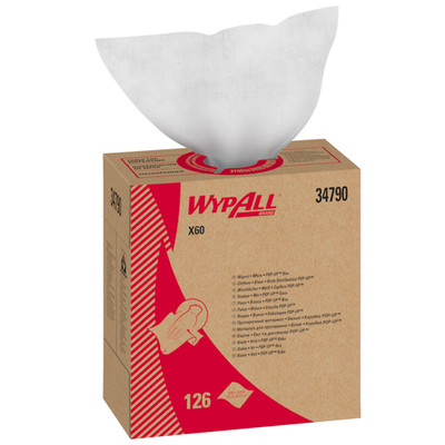 WypAll Brand 34790 Pop-Up White Wipers 126-Box