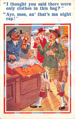UK AND FOREIGN COMIC POSTCARD SCOTSMAN GOOD GOOD PLUS
