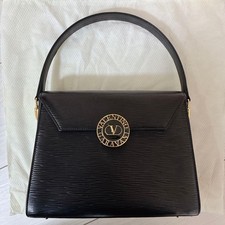 VALENTINO GARAVANI Handbag Logo Black Authentic From Japan