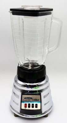 Vintage MCM Stainless Osterizer Galaxie Beehive Push Button 3-Speed Blender
