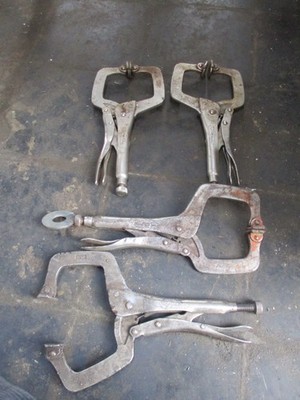 4 IRWIN 11SP SWIVEL PAD  VICE GRIP  C CLAMP WELDING PLIERS