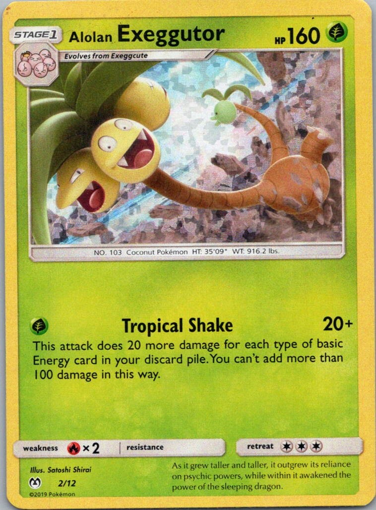 Pokemon TCG Alolan Exeggutor 2/12 McDonalds Collection 2019 NM