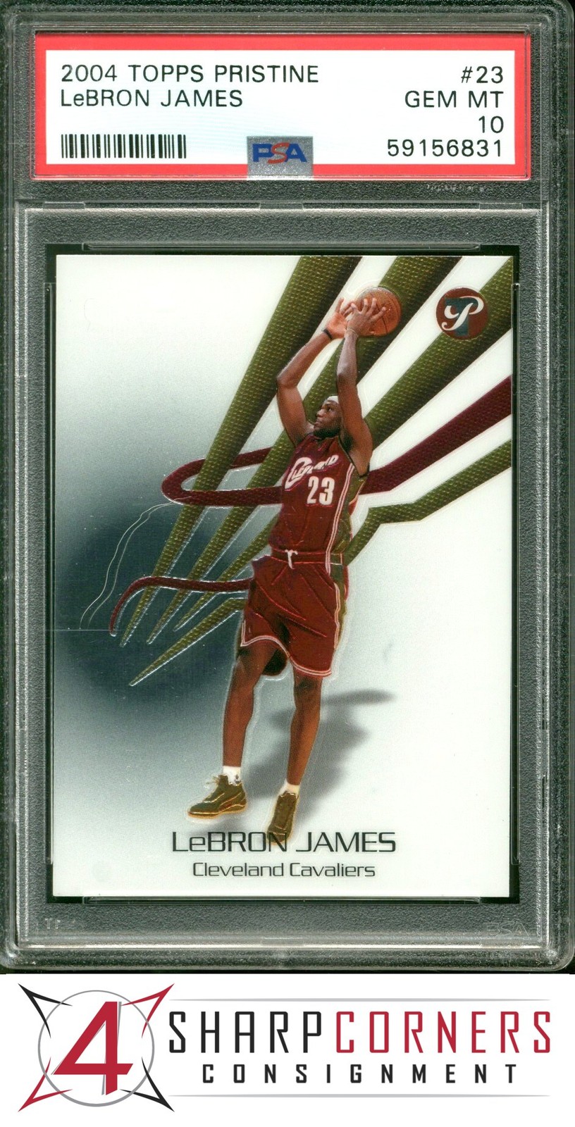 2004 TOPPS PRISTINE #23 LeBRON JAMES CAVALIERS PSA 10