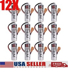   12X Toshiba ER17500V 3.6V PLC Digital Control Battery With Brown Plug