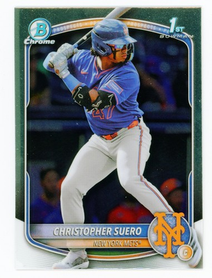 #ad 2025 Bowman Chrome Prospects Christopher Suero RC Rookie Card BCP 191 RC Mets $1.99