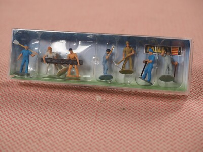 FALLER 151017 HO SCALE SET OF 8 TRACK LAYING CREW FIGURES NEW IN ...