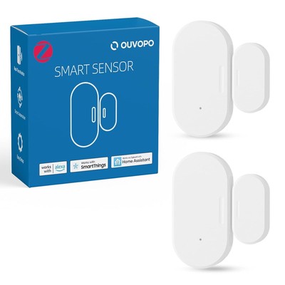 Zigbee Contact Sensor 2 Pack, Mini Smart Door Sensor, Home Automation, Kid... 