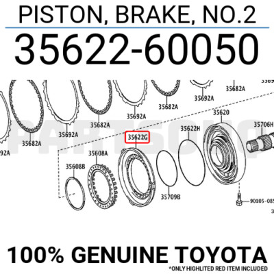 はと 3562260050 Genuine Toyota PISTON, BRAKE, NO.2 35622-60050 | eBay