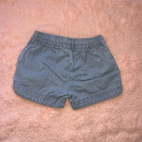 Blue Girls Carter’s Size 4/4A Pull On Jean Casual Summer Denim Shorts Bottoms - Picture 3 of 4