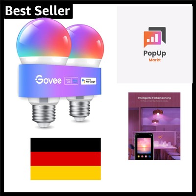 Smart Light Bulb E27, WLAN LED Lamp RGBWW Dimmable with 16 Million DIY Colour...