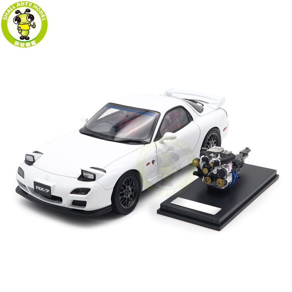 1/18 Mazda RX-7 RX 7 Spirit R White Polar Master Diecast Model Toy 