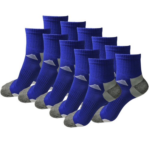 11 Pairs Mens Mid Cut Ankle Quarter Athletic Casual Sport Cotton Socks Size 6-12 - Picture 7 of 22