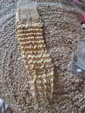 12A 22INCHES BRAZILIAN VIRGIN HUMAN HAIR BLONDE 613 4x4 LACE CLOSURE DEEP WAVES