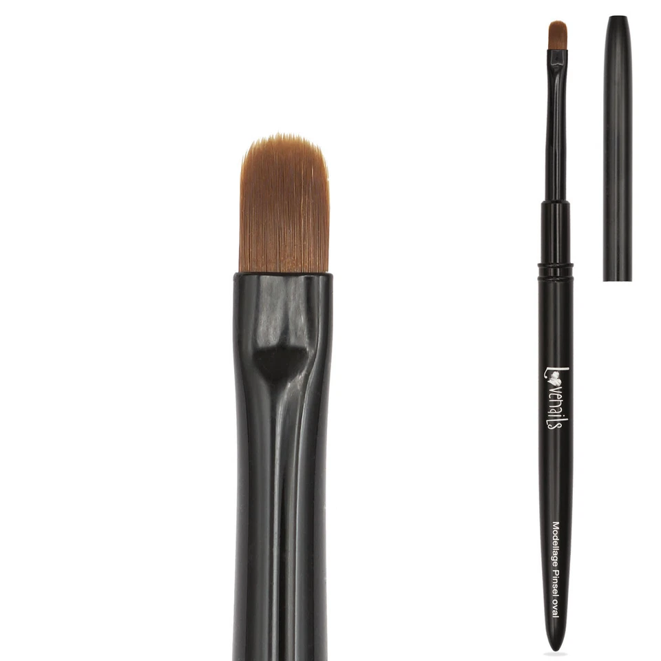 LOVENAILS Profi Pinsel Modellage oval Kappe Nailart Gelmalerei Acryl