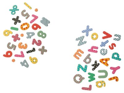 Magnete ABC oder Zahlen Symbole 90 / 100 -teilig Magnetzahlen Buchstaben Magnet