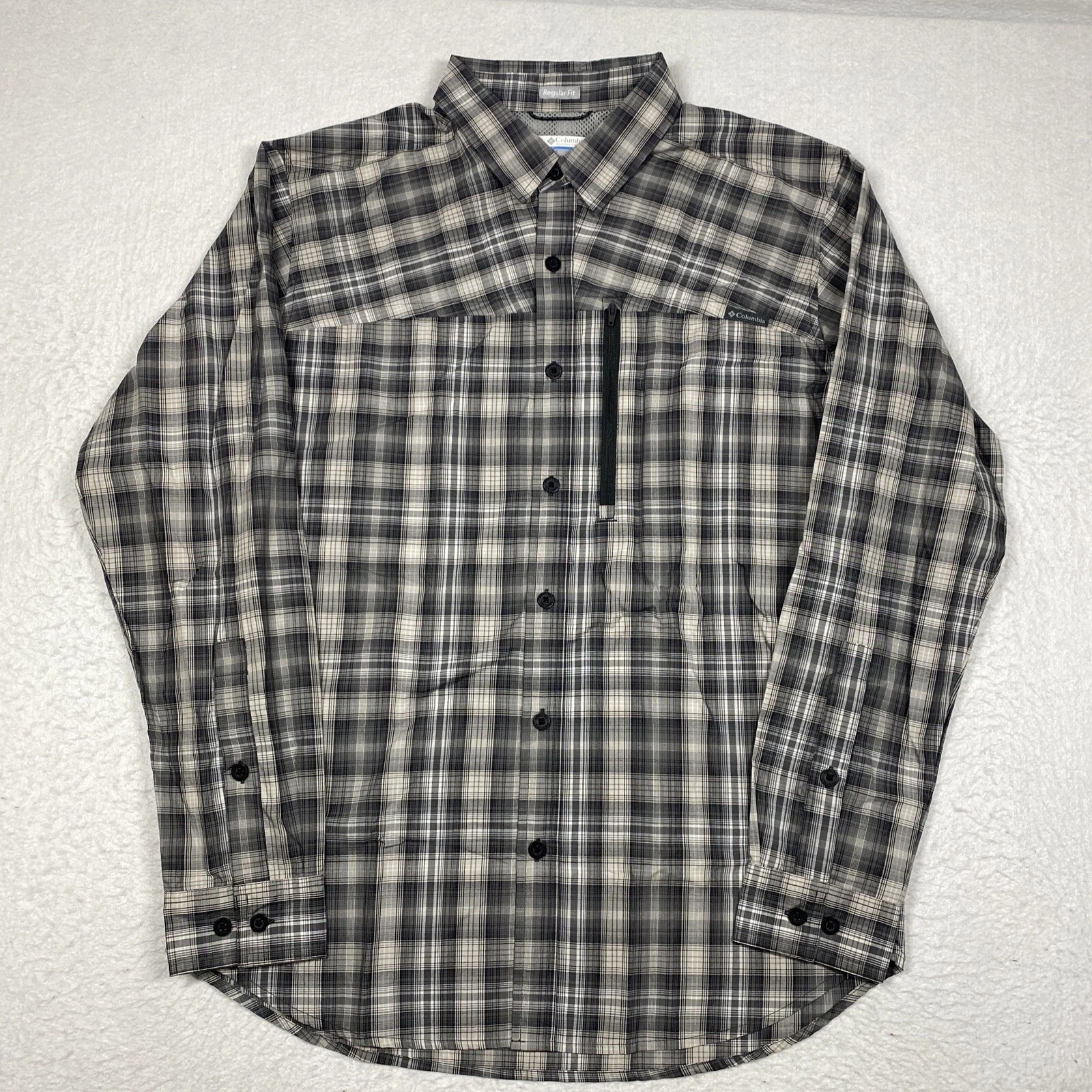 Columbia Shirt Mens Medium Multicolor Plaid Button Up Long Sleeve