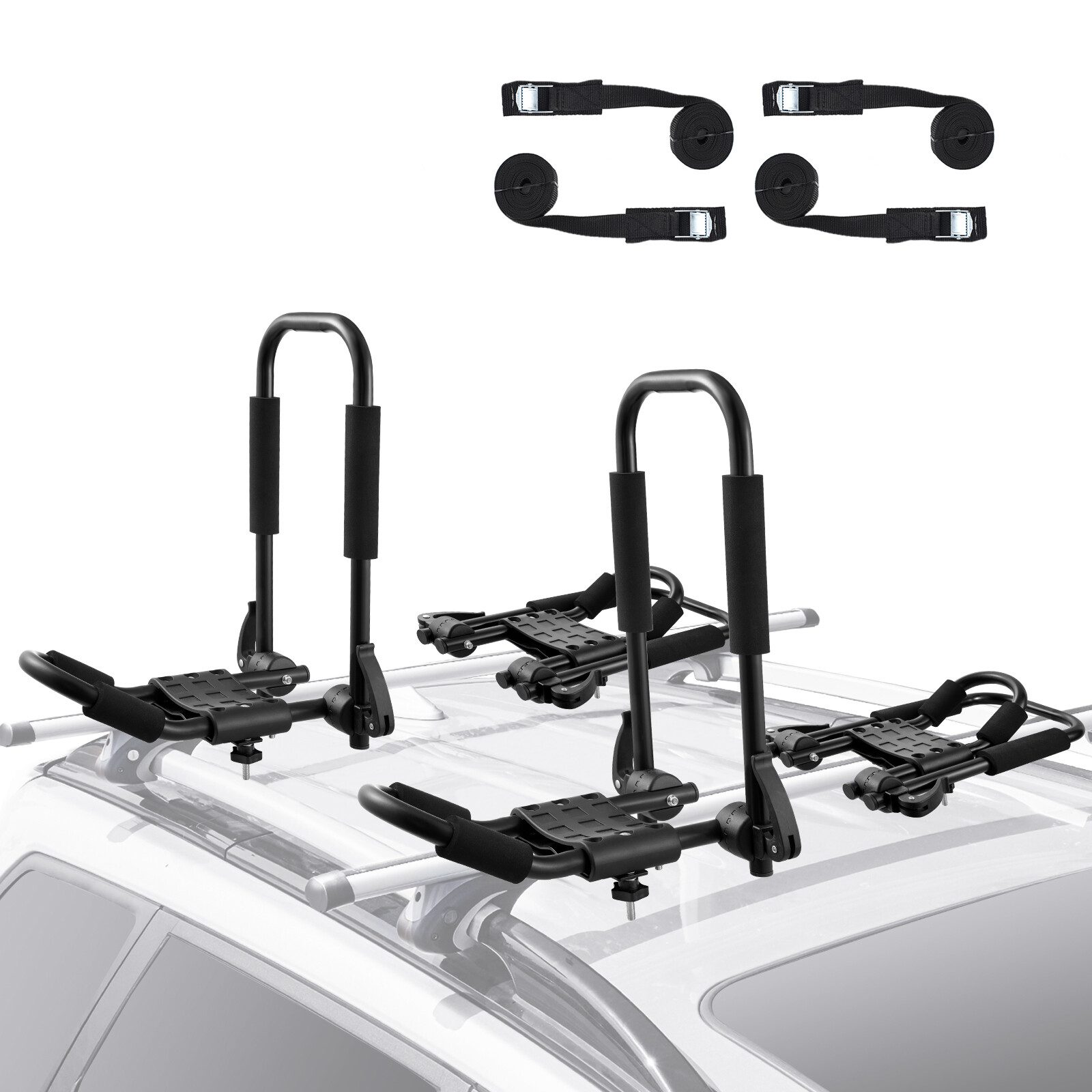 Support de toit pliable pour transporter 2 canoës en vacances
