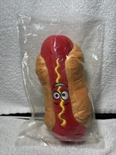 Hotdog Food With Mustard Toy Plush Stuffed Toy Collectible 8" With Sound 