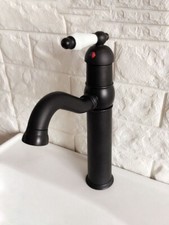 Black Oil Rubbed Brass Bathroom Kitchen Bar Vessel Sink Swivel Faucet Tap snf369