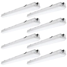 8-Pack 4ft LED Vapor Tight Light, UL Listed Vapor Proof Light, 5000K Daylight
