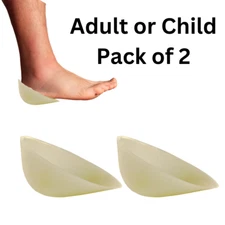 Hard Plastic Heel Cups Athletic Protectors for Plantar Fasciitis - 1 Pair New