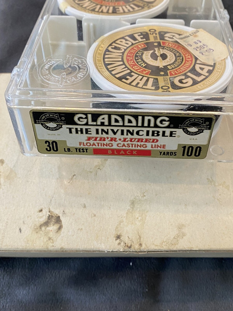 THE INVINCIBLE BY GLADDING CASTING LINE SPOOL LABEL