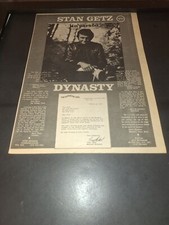 Stan Getz Dynasty Rare Original Promo Poster Ad Framed!