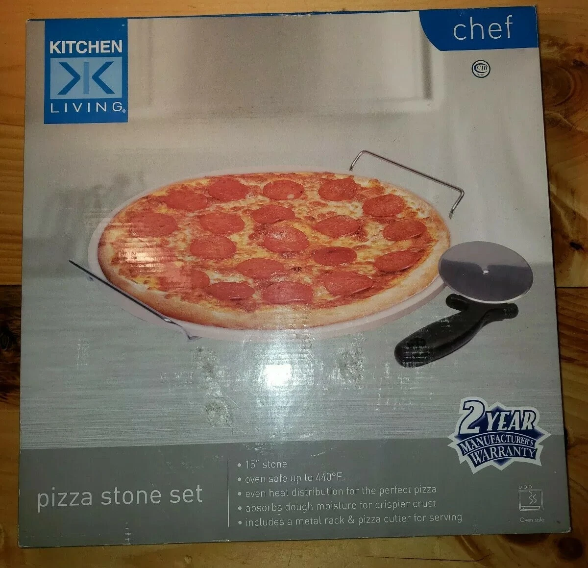Kitchen Living Pizza Stone Set Chef