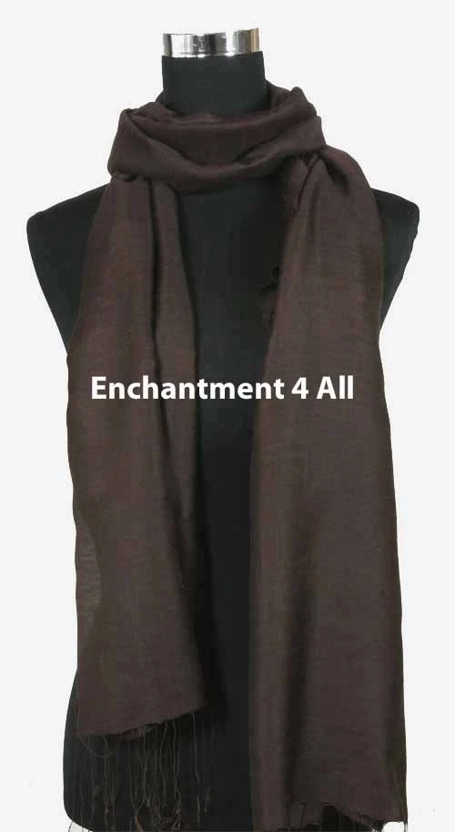 New Large Wedding Bridal Silk Scarf Shawl Wrap, Brown - Image 2 of 2