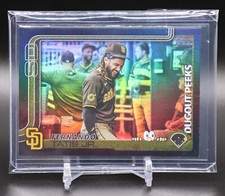 2025 Topps Series 1 Celebration Dugout Peeks Fernando Tatis Jr. /10 SSP 1:10,393