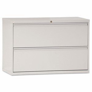 Alera Two Drawer Lateral File Cabinet 42w X 18d X 28h Light Gray Ebay
